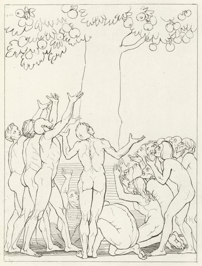 De Onmatigen, Louteringsberg, Canto 24 (gravure) door John (after) Flaxman