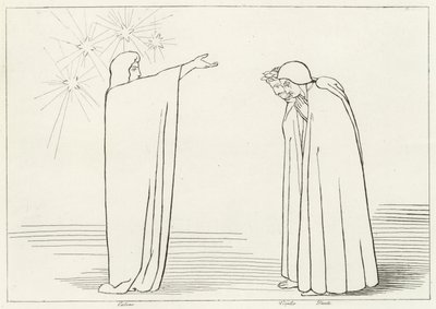 De Berg van Beproeving, Louteringsberg, Canto 1 (gravure) door John (after) Flaxman