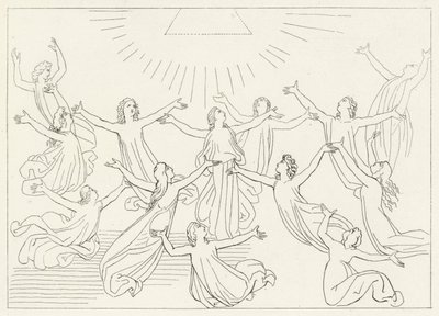 De Negende Sfeer, Paradijs, Canto 27 (gravure) door John (after) Flaxman