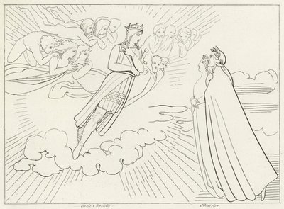De Planeet Venus, Paradijs, Canto 8 (gravure) door John (after) Flaxman