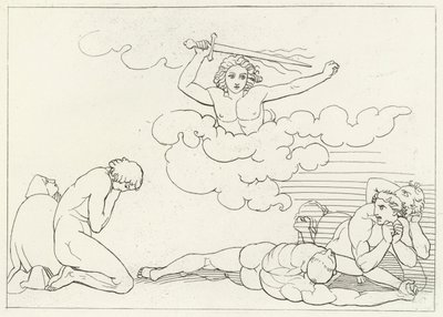 De verschrikkingen van schuld, Paradijs, Canto 22 door John (after) Flaxman