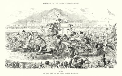 Gedenktekens van de Grote Tentoonstelling 1851, De Grote Derby Race voor Achttienhonderd Eenenvijftig door John (after) Leech