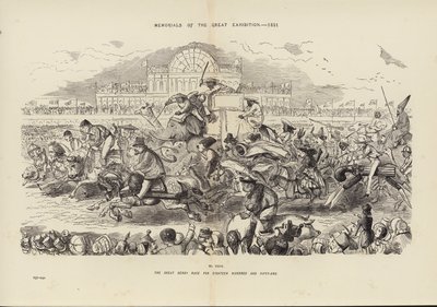 Gedenktekens van de Grote Tentoonstelling 1851, De Grote Derby Race van 1851 door John (after) Leech