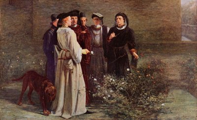 Shakespeare: De rode roos en de witte, Henry VI, Deel I, Act II, Scene 4 door John (after) Pettie