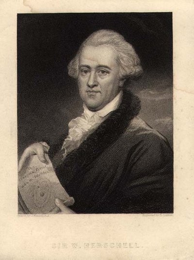 Portret van Sir William Herschel (1738-1822), gegraveerd door Edward Scriven (1775-1841) door John (after) Russell