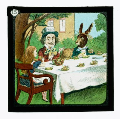 Alice in Wonderland, Gekleurde Lantaarnplaten door John (after) Tenniel