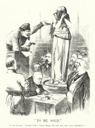 Punch cartoon: Te koop - De Parijse Commune door John (after) Tenniel