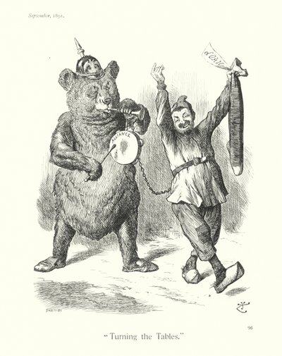 Sir John Tenniel cartoon: "De Tafels Keren" door John (after) Tenniel