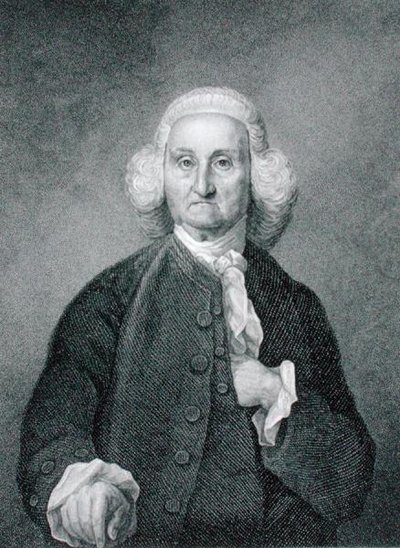 Jonathan Trumbull (1710-85) gegraveerd door E. Mackenzie door John (after) Trumbull