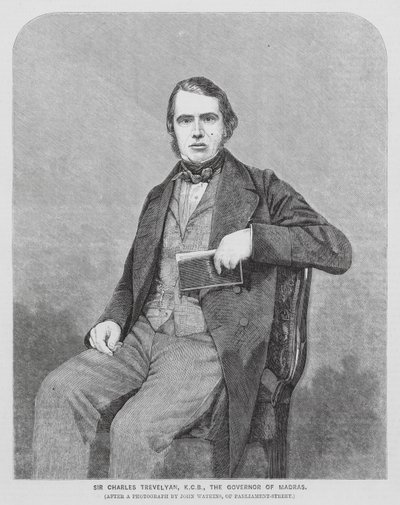 Sir Charles Trevelyan, Britse koloniale bestuurder door John (after) Watkins