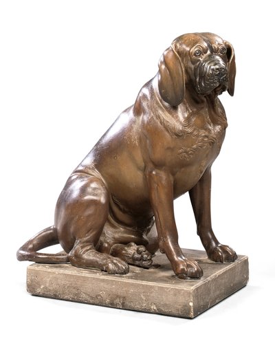 Een George III Model van een Hond, c.1760 door John (attr. to) Cheere
