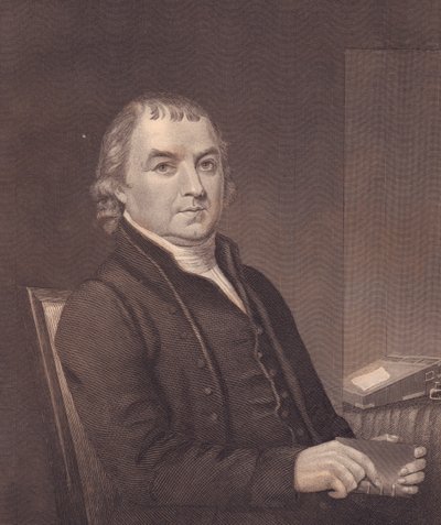 Portret van Amerikaanse Methodistische bisschop William Mc Kendree (1757-1835), gravure, circa 1870 door Walter Charles Mills