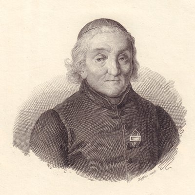 Portret van Italiaanse theoloog Pietro Tamburini (1737-1827), kopergravure door Maffeis door Walter Charles Mills