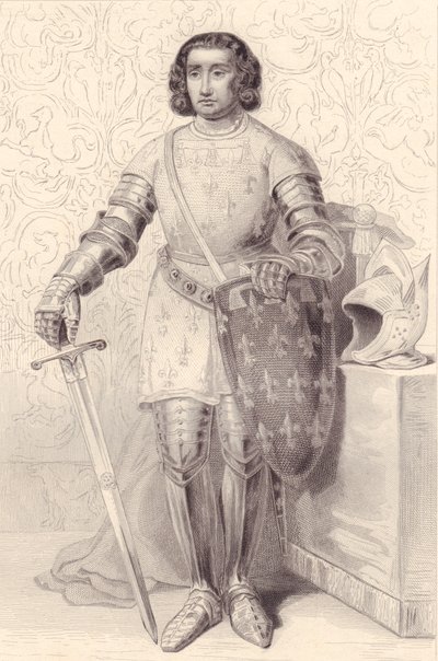 Portret van Filips van Artois, Graaf van Eu (1358-1397), gravure, uit Galerie Historique de Versailles door Walter Charles Mills