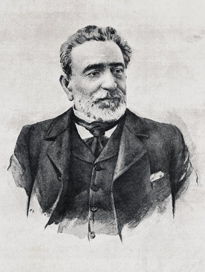 Portret van Praxedes Mateo Sagasta (1825-1903), Spaanse premier door Walter Charles Mills
