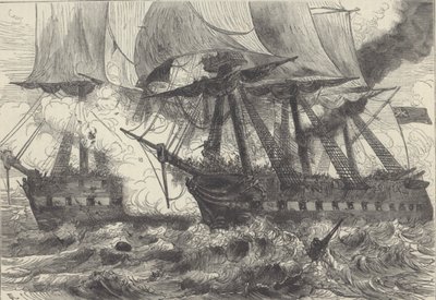 Zeeslag door Walter Charles Mills