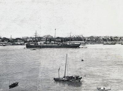 Haven van Shanghai enkele weken voor het uitbreken van de oorlog door Walter Charles Mills