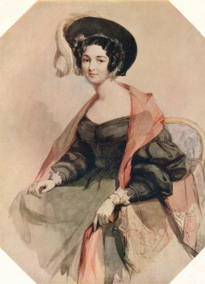 Portret van een dame, ca. 1855 door John Absolon