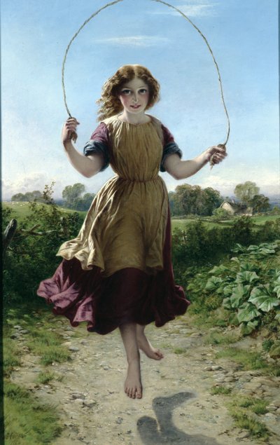 Meisje aan het touwtjespringen, 1863 door John Adam P. Houston