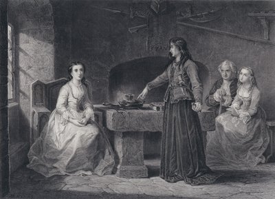 Illustratie voor The Pirate door Sir Walter Scott door John Adam P. Houston