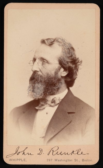 Portret van John Daniel Runkle 1822-1902, tussen 1865 en 1873 door John Adams Whipple