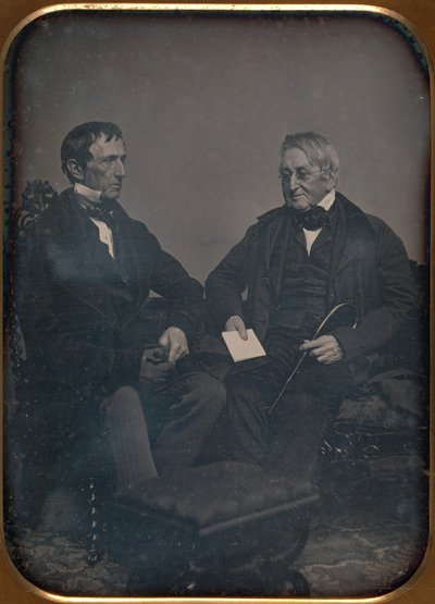 Twee oudere mannen in gesprek door John Adams Whipple