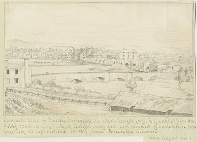 Burton-upon-Trent Brug en Stad door John Allport