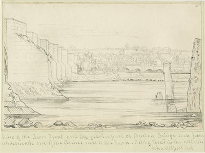 Burton-upon-Trent Brug en Stad door John Allport
