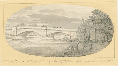 Wolseley Bridge: pen en was tekening, nd [1799-1854] door John Allport