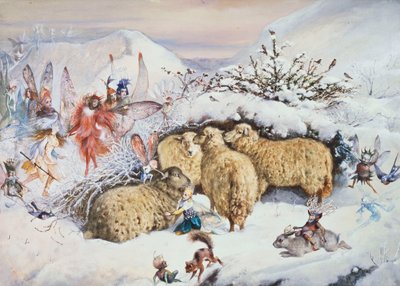 Feeën in de Sneeuw door John Anster Fitzgerald