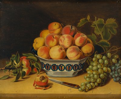 Stilleven: Perziken en Druiven, ca. 1825 door John Archibald Woodside