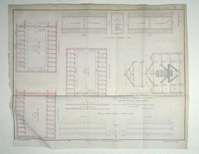 Voorgestelde gebouwen voor gevangenen onder het systeem van opsluiting en discipline van kapitein Machonochie, R.N. door John Arrowsmith