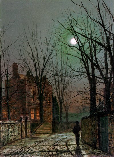 Bij het licht van de maan, 1882 door John Atkinson Grimshaw