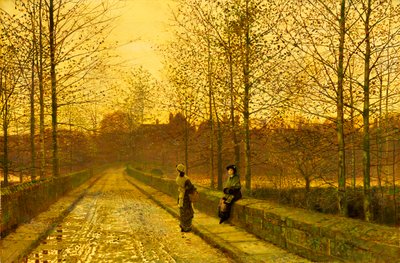 In de Gouden Schemering, 1883 door John Atkinson Grimshaw