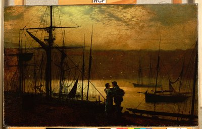 Op weg naar buiten - een uitzicht op Whitby, 1887 door John Atkinson Grimshaw
