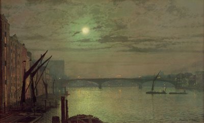 Southwark Bridge, 1882 door John Atkinson Grimshaw