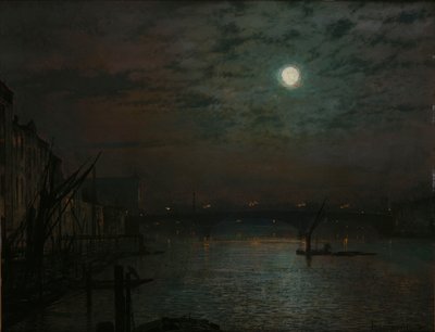 Southwark Brug bij Maanlicht, 1882 door John Atkinson Grimshaw