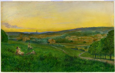 Uitzicht vanaf Woodhouse Ridge door John Atkinson Grimshaw