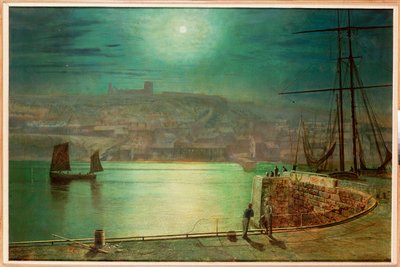 Whitby Haven bij maanlicht, 1870 door John Atkinson Grimshaw