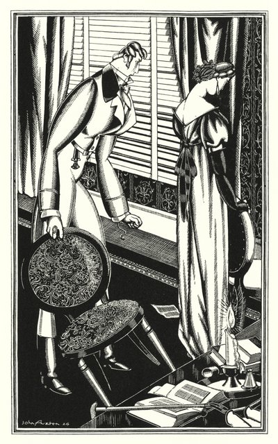Illustratie voor Don Juan door Lord Byron: Don Jose en zijn dame hadden ruzie, waarom? door John Austen