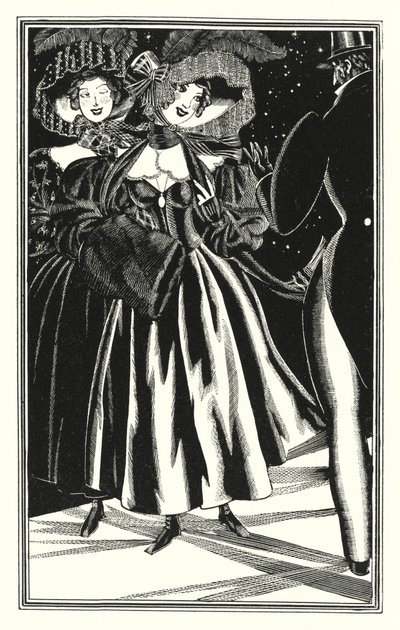 Illustratie voor Don Juan door Lord Byron: Voetgangers Paphians, comfortabel maar immoreel door John Austen