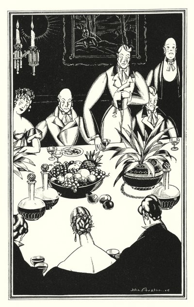 Illustratie voor Don Juan door Lord Byron: Het somberste uur, dat opduikt uit de trieste vierentwintig door John Austen