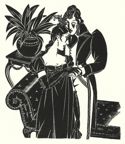 Illustratie voor Madame Bovary door Gustave Flaubert door John Austen