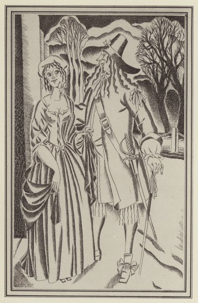 Illustratie voor Moll Flanders door Daniel Defoe door John Austen