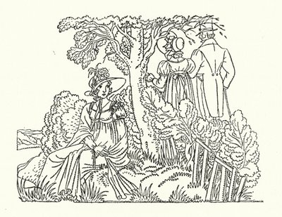 Illustratie voor Persuasion door Jane Austen door John Austen