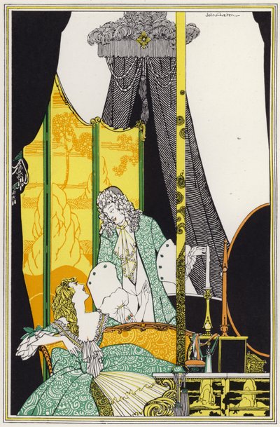 Illustratie voor "Rogues In Porcelain", Een verzameling achttiende-eeuwse gedichten door John Austen