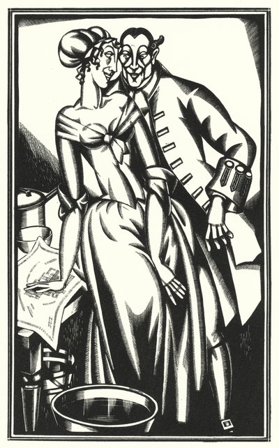 Illustratie voor Tristram Shandy door Laurence Sterne door John Austen