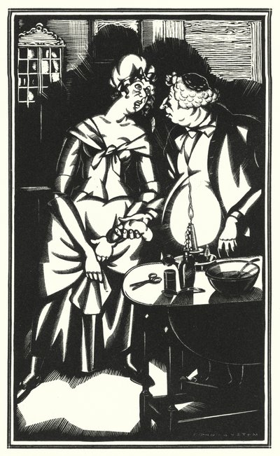 Illustratie voor Tristram Shandy door Laurence Sterne door John Austen