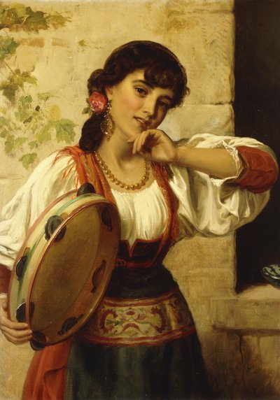 Een Napolitaanse danseres door John Bagnold Burgess