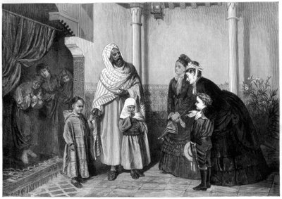 De Presentatie, Engelse Dames Bezoeken een Moors Huis, 1875 door John Bagnold Burgess